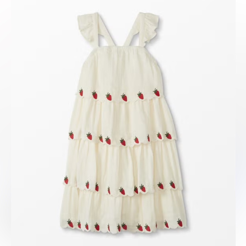 Hanna Andersson linen dress with strawberry details
